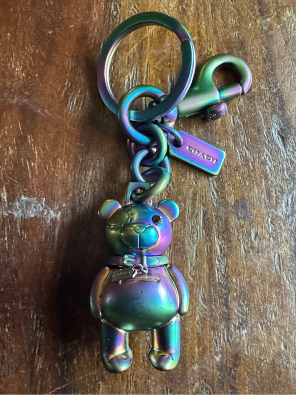 Coach collectable ltd edition 3D Teddy Bear Bag Charm / Keychain